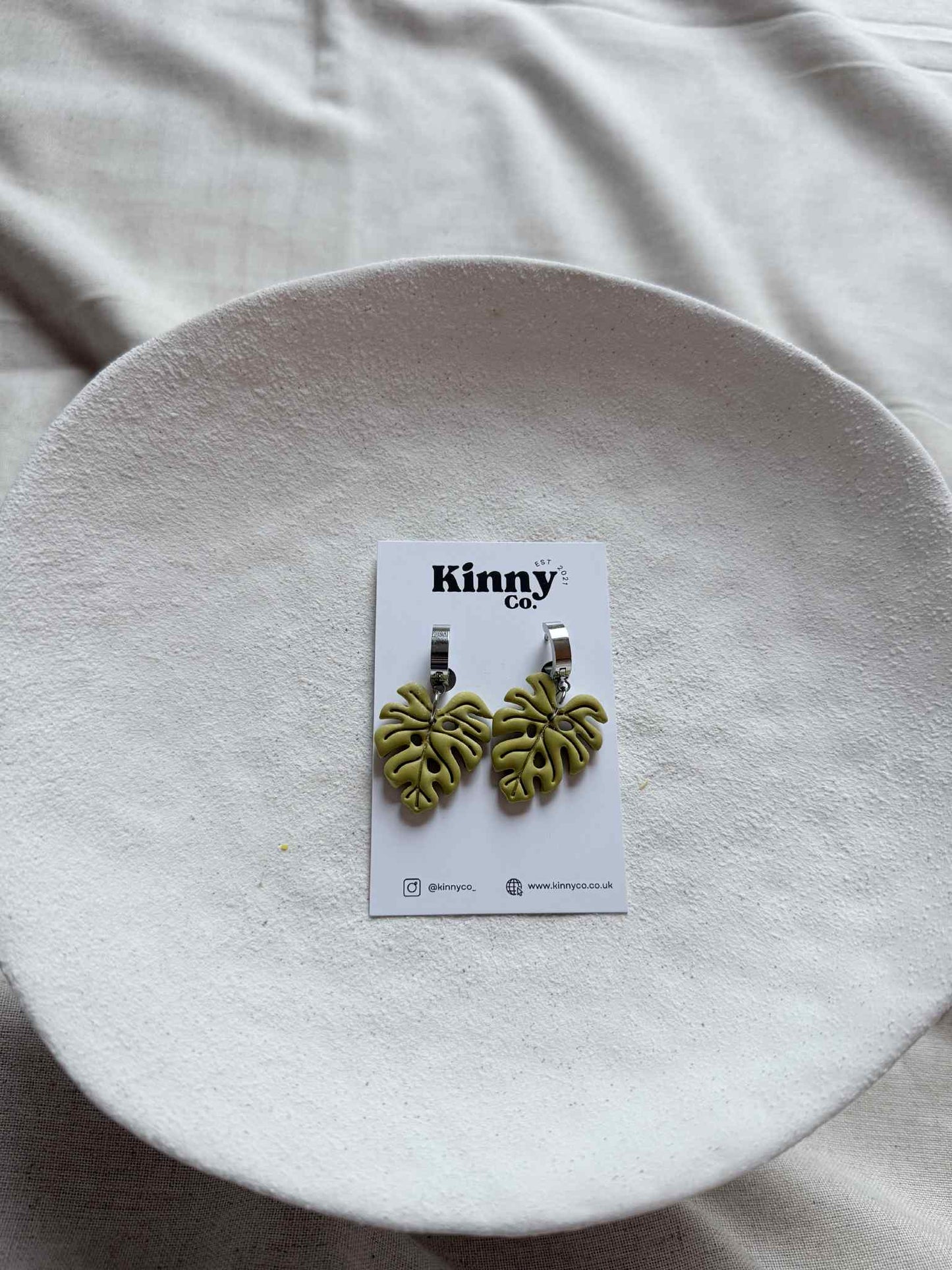 Arid Monstera Earrings