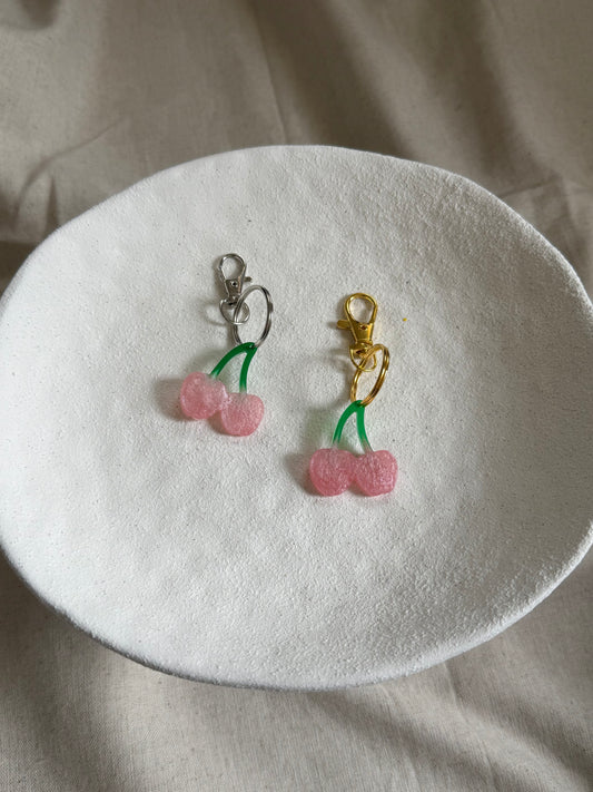 Glitter Cherry Keyrings