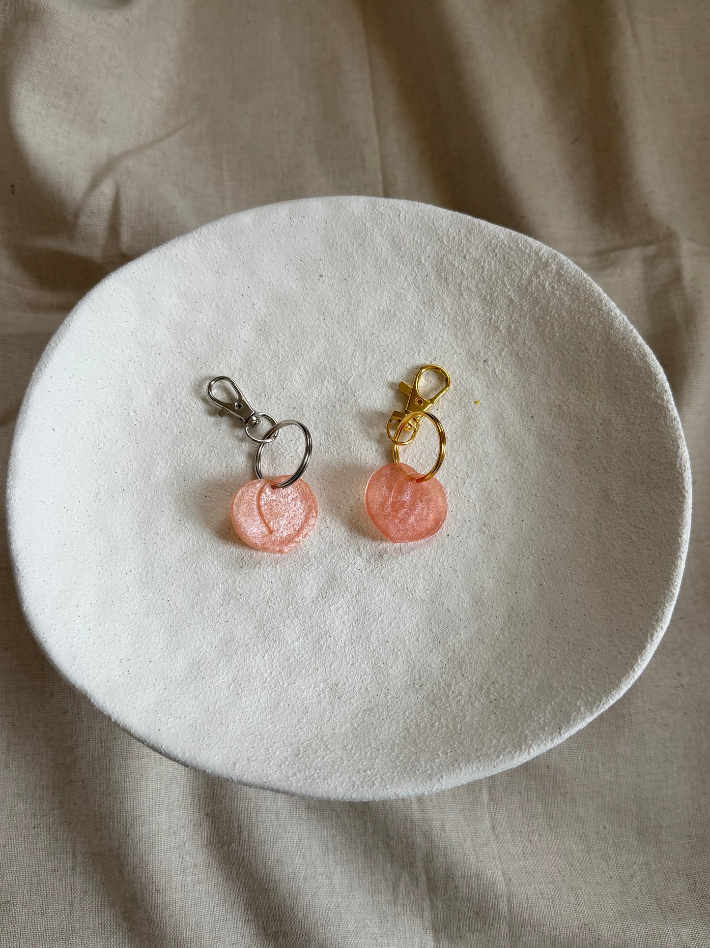 Peach Keyring