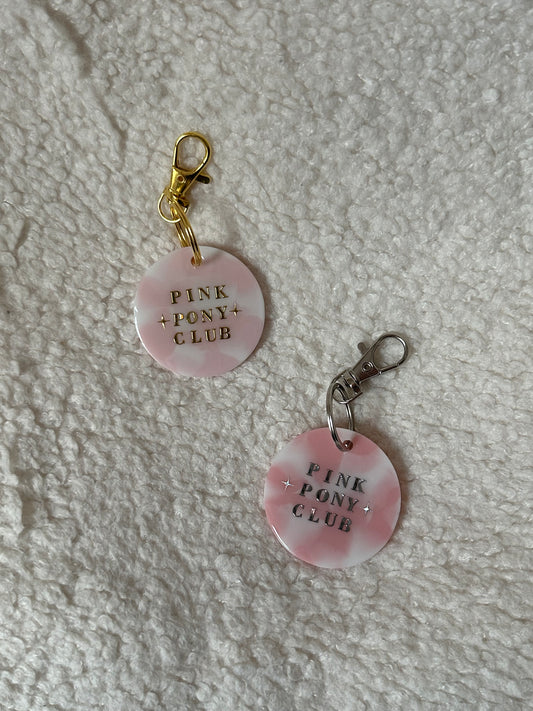 Pink pony club keyring