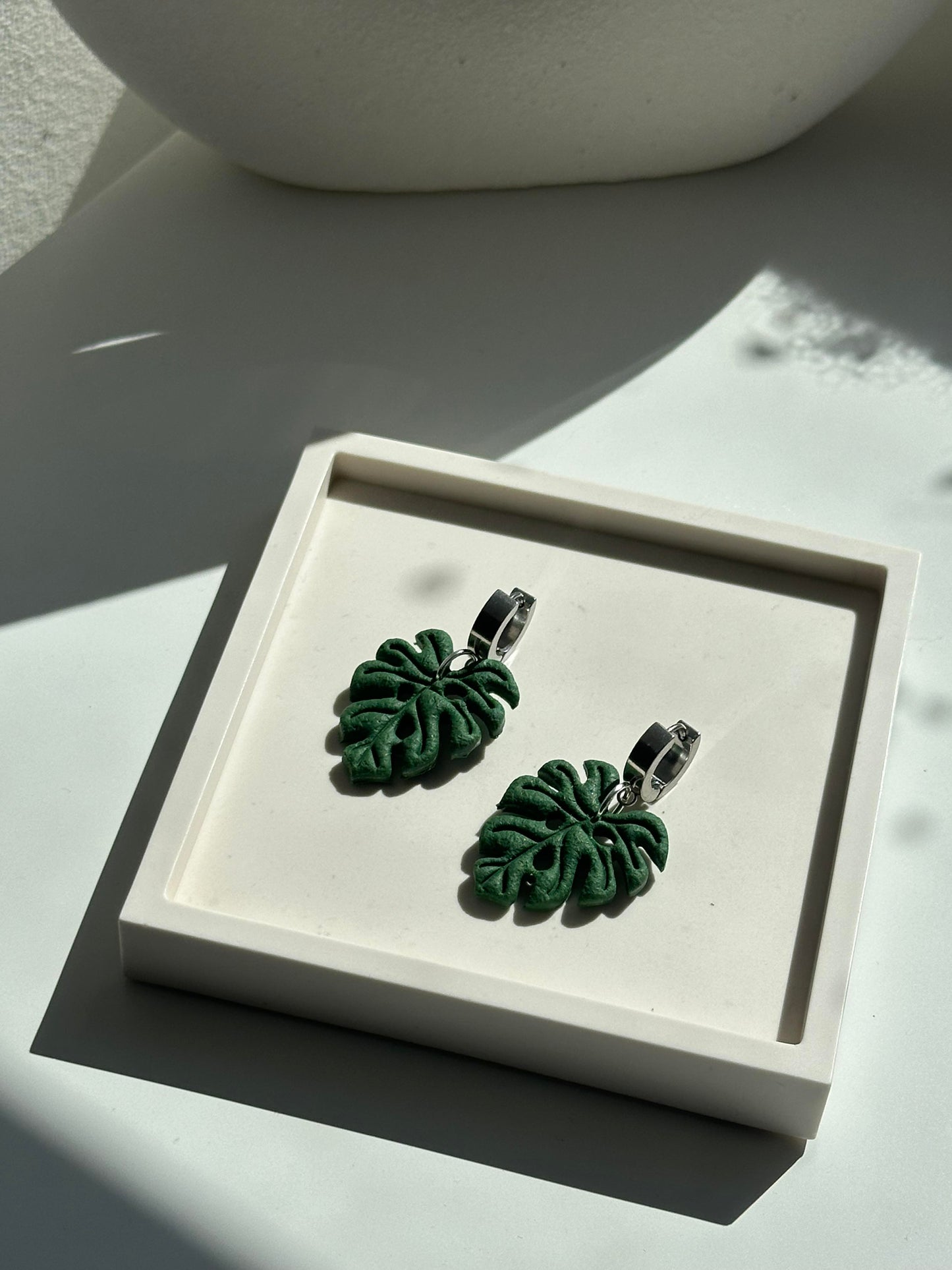 Arid Monstera Earrings