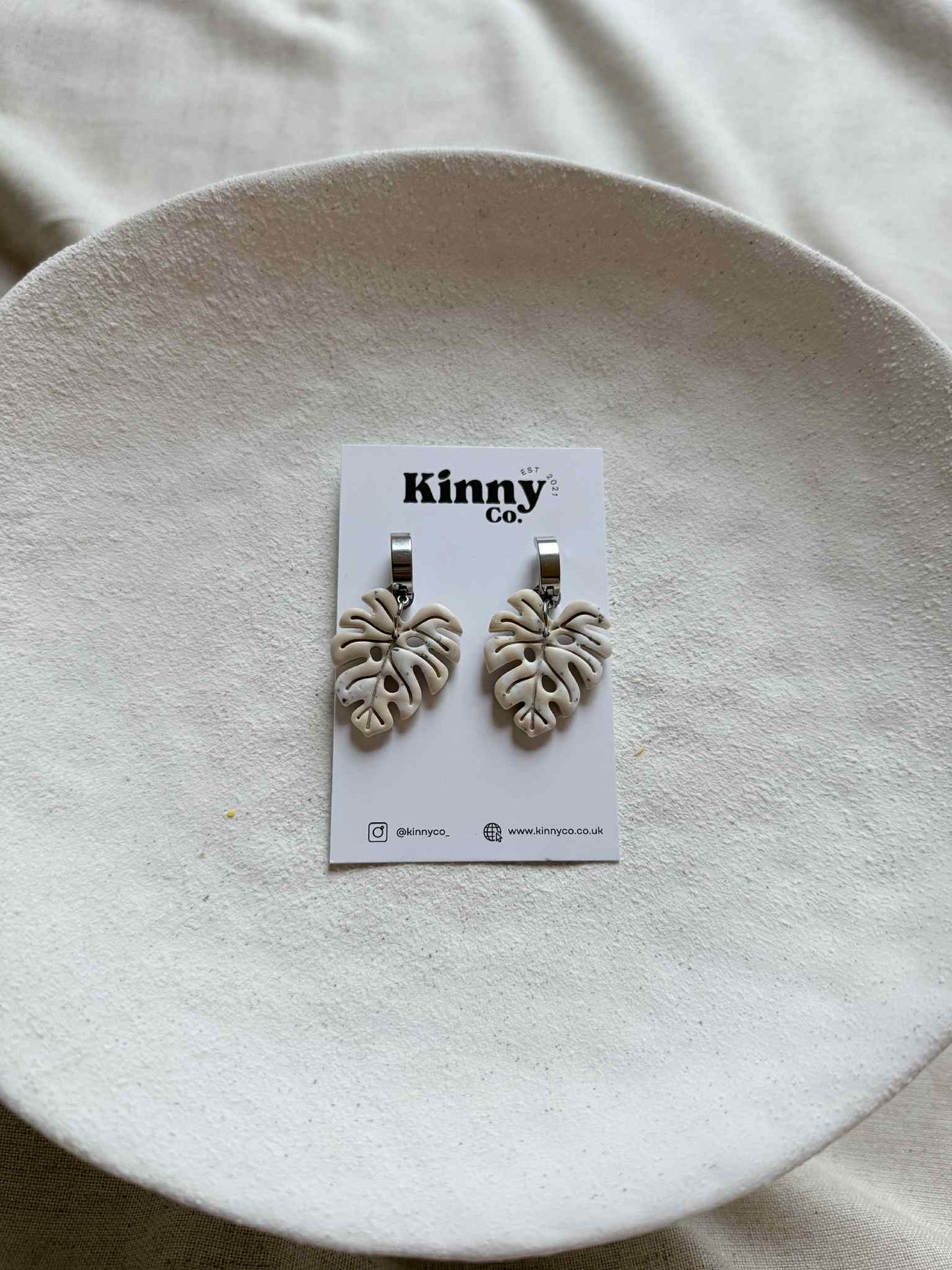 Arid Monstera Earrings