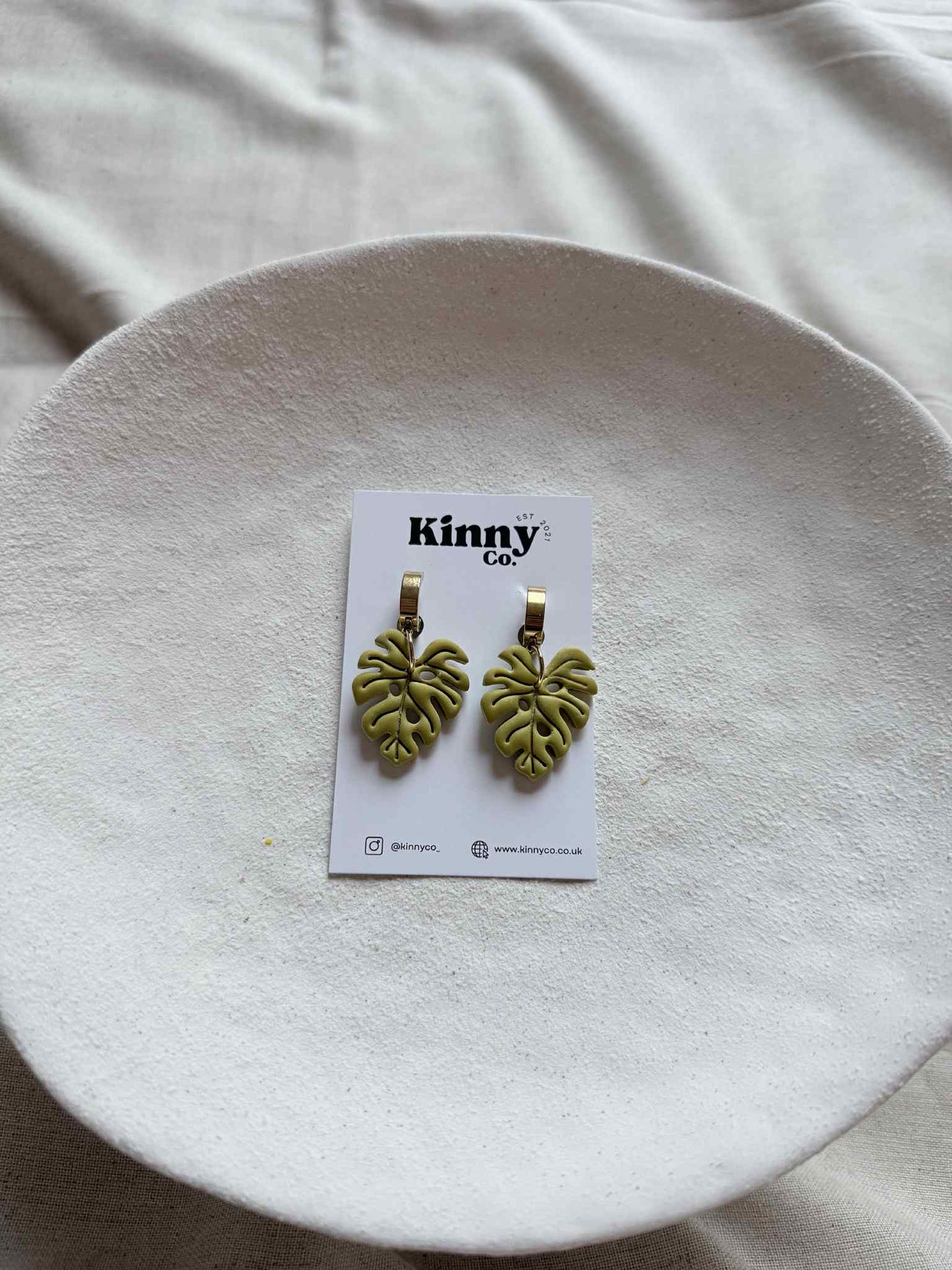 Arid Monstera Earrings